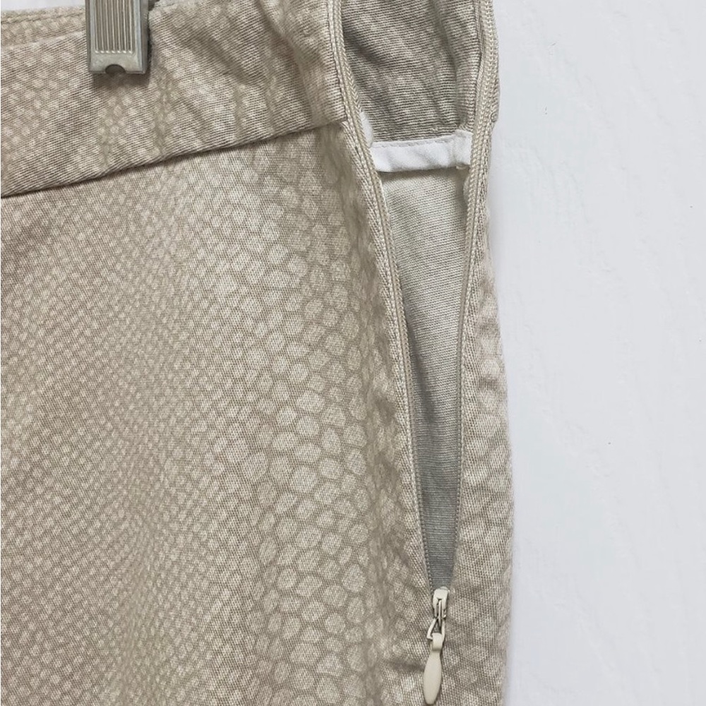 Josephine Women's 2P Tan Beige Flat Front Stretchy Snake Skin Ankle Pants